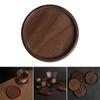 Black Walnut Coaster Wooden Tea Ceremony Coaster Round Cup Holder Non-slip Insulated Coaster Coffee Cup Insulated Mat