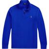 Polo Solid Color Small Pony Logo Half Zip Long Sleeve Polo Shirt Men Tops Blue 710671929-067