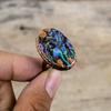 Abalone Shell Ring Electroformed Copper Ring Adjustable Ring Unique Electroformed Jewelry Handmade Gemstone Ring Wedding Gift Statement Ring