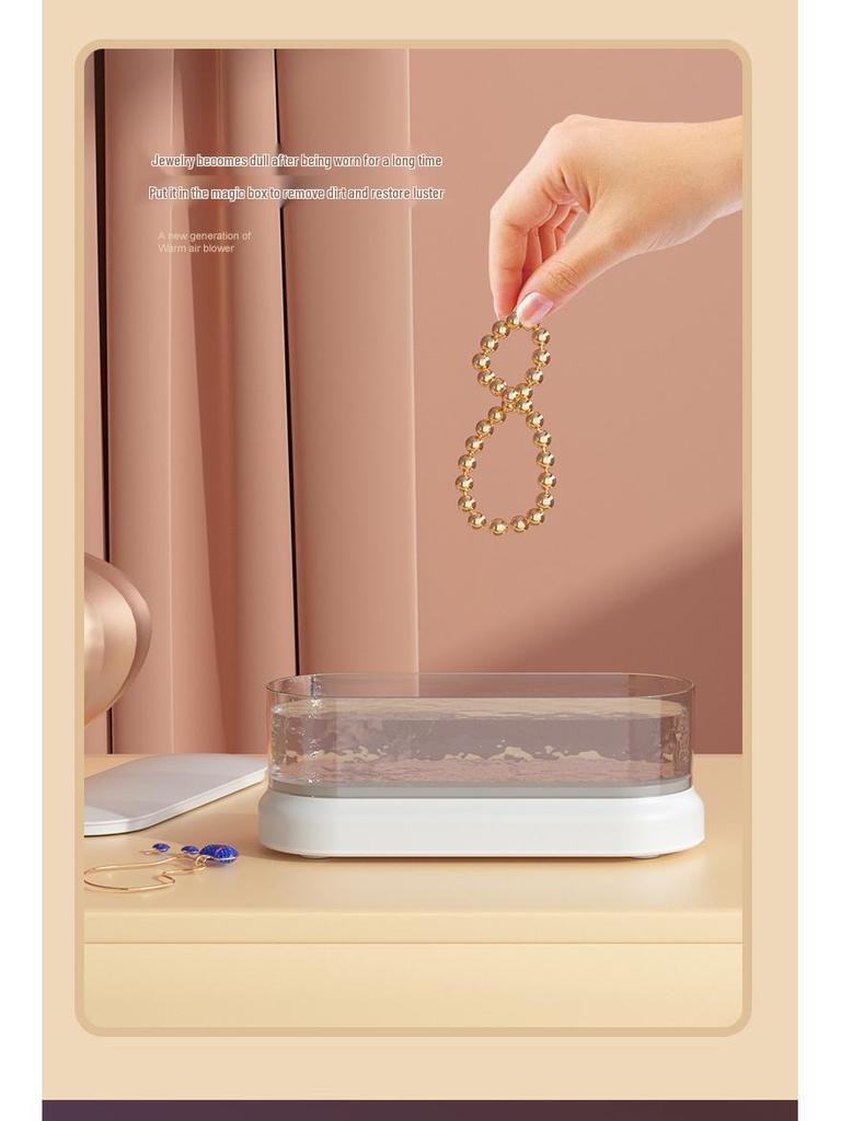 Portable Ultrasonic Cleaner for Eyeglasses, Jewelry & Contact Lenses - High Frequency Automatic Vibration