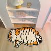 Cartoon Tiger Rug Non-Slip Bedside Carpet Absorbent Bathroom Mat Animals Print Rugs For Kids Room Decor Cute Furry Carpets
