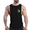 Summer Adult Men'S Fitness Outdoor Crew-Neck Vest Creative Panda Pattern 2d Printed Multi-Color Comfortable Sleeveless Shirt