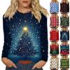 Long Sleeve Shirts For Women Cute Christmas Day Print Graphic Tees Blouses Casual Plus Size Basic Tops Pullover