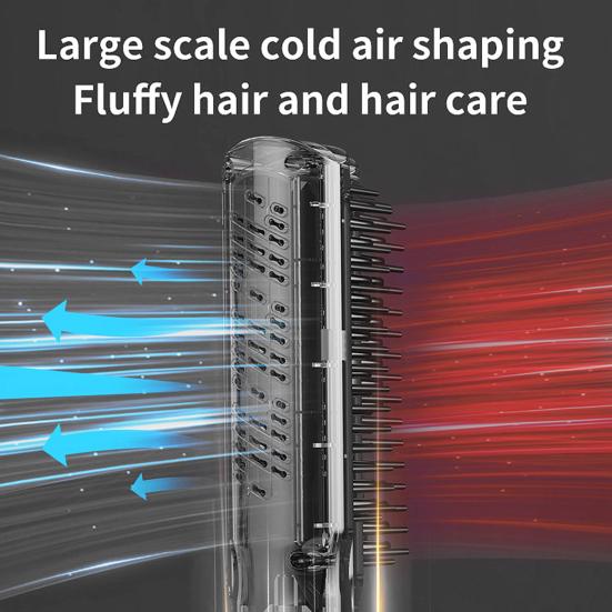 Cold Wind Hair Straightener Brush Temperature Modes Adjustable Fast Heating Portable Travel Electric Hair Straightening Styling Detangling Comb