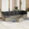 VidaXL 8-piece Garden Sofa Set with Grey Rattan Cushions 3345462