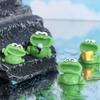 Cute Big Mouth Chorus Frogs Figurine Resin Crafts Mini Frogs Ornament  Birthday Party Gift
