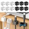 6PCS Magnetic Cable Clips Cable Smooth Adjustable Cord Holder Under Desk Cable Management Wire Keeper Cable Organizer