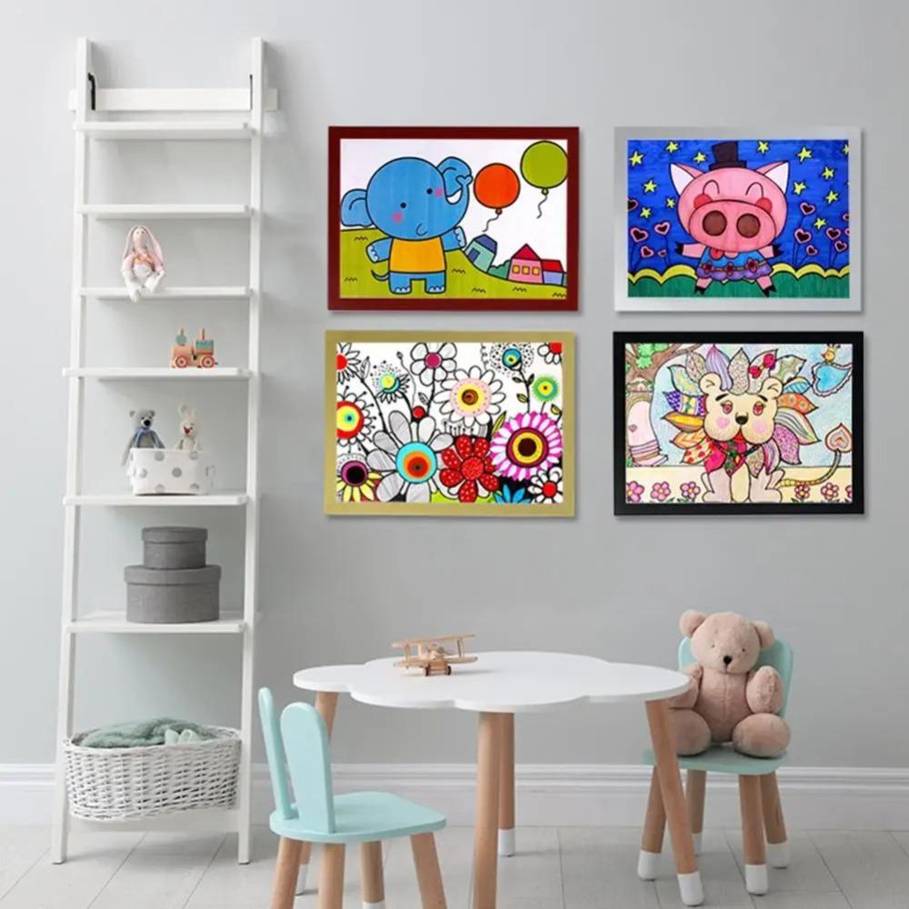 3PCS Wall Mount Self-Adhesive Photo Frame Square Poster Photo Frame Award Frame  Door