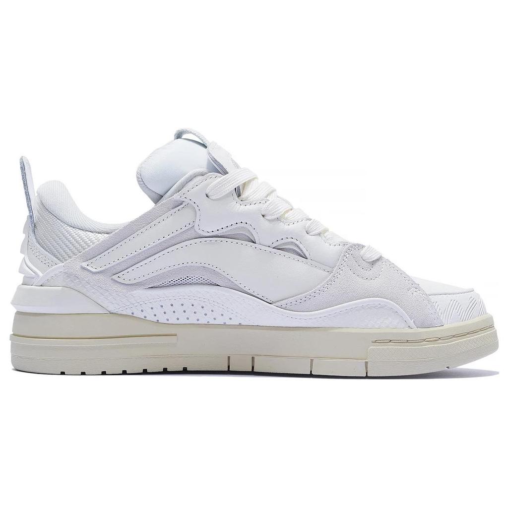 Li Ning We Wo Golden Comfortable Versatile Non-Slip Wear-Resistant Breathable Low-Top Skate Shoes Men Sneakers White AECS073-7