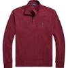 Polo Solid Color Half-Zip Logo Embroidered Long Sleeve Sweatshirt Men Sweatshirt Burgundy 710890534-024