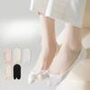 Women's Summer Thin Style Can Not Drop The Heel 7A Antibacterial Ultra Shallow Mouth Invisible Two Toe Boat Socks