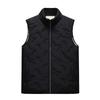 Men's Solid-color Casual Down And Cotton Vest Stand-up Collar Embossed Sleeveless Vest Jacket