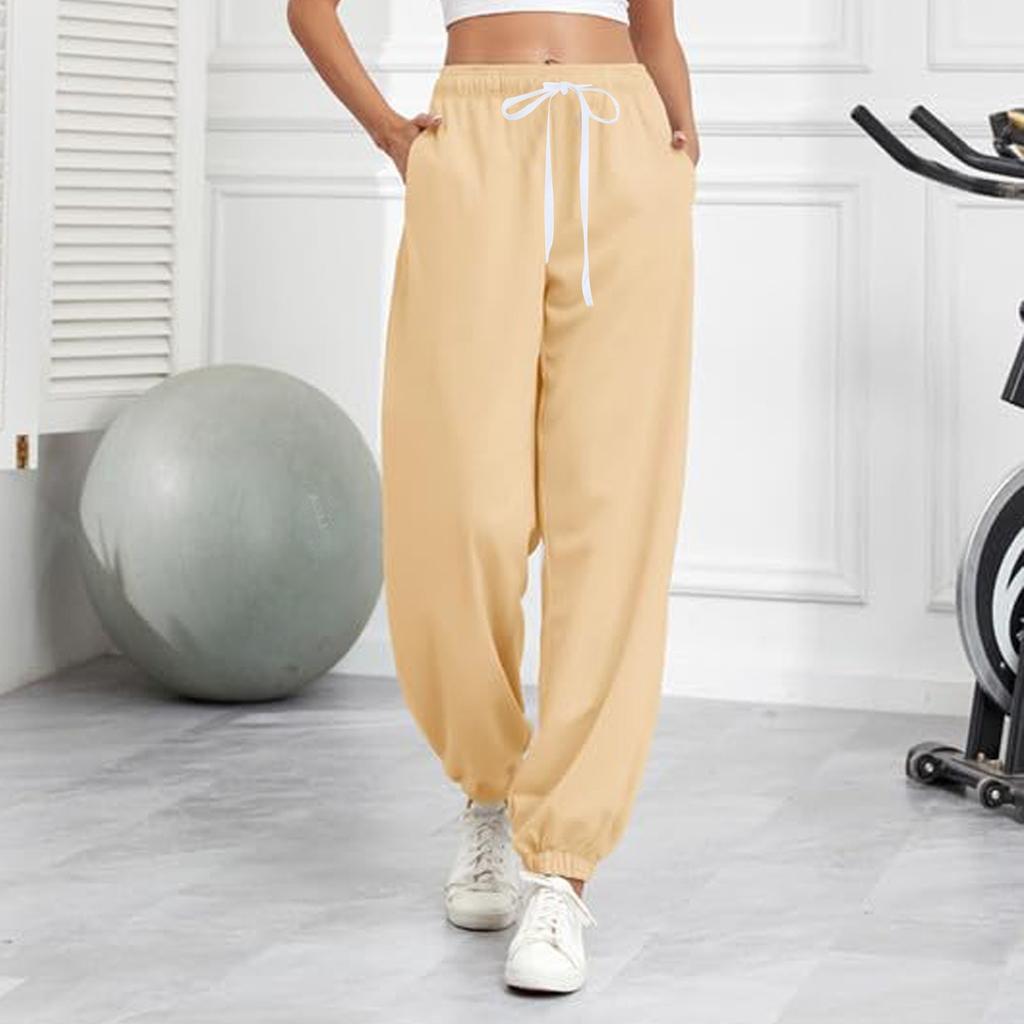 Women's Casual Fashion Sweatpants Color Matching Printed Casual Pants