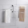 Towel Holder Stainless Steel Swing Arms Towel Rail Wall Mounted Towel Rack Space Saving Hanger Bathroom Hardware for Home Hotel