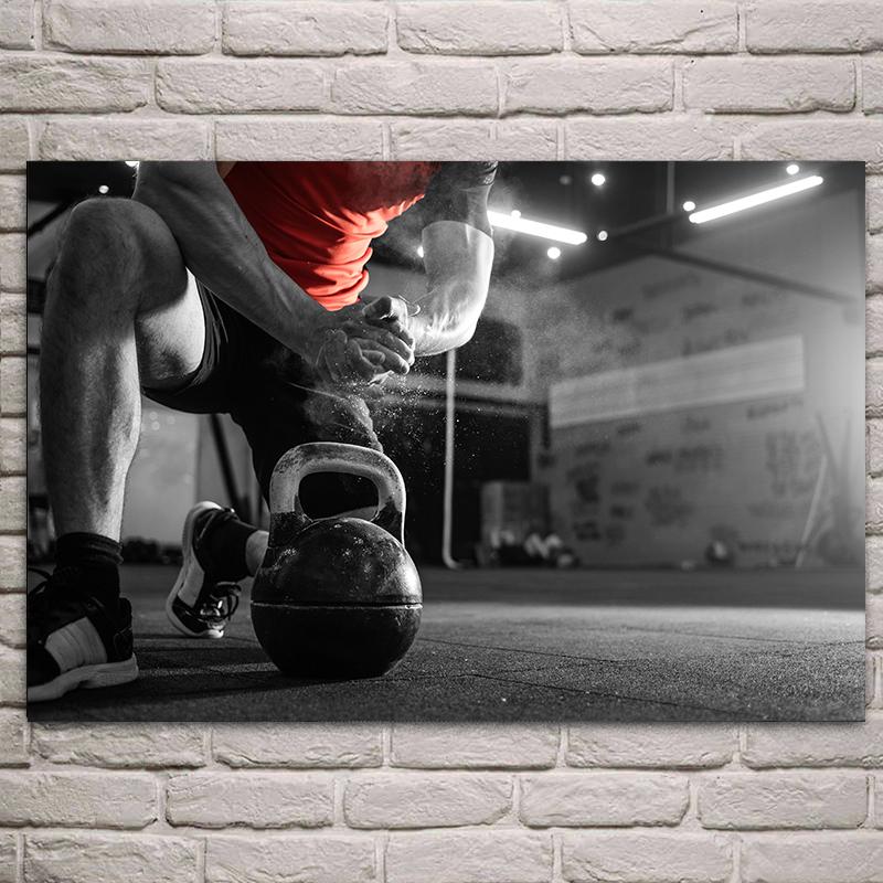 Modern Gym Fitness Canvas Painting Bodybuilding Character Wall Art Poster Sexy Men Women Muscle Wall Picture Mural Cuadros