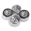 RC Car Inch Internal Beadlock Wheel Widened Version 35mm Internal Beadlock Wheel Hub for AXIAL SCX10 RC Crawler 1 and 4 1.9 No. (Silver Black, Pieces)