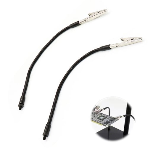 TVETE Alligator Clamps, Soldering Repair Aid Clips (2-Pack) - Third-Hand Soldering Tool, Precision Work Clip, Soldering Iron Fixture, Flexible Arm Cli
