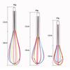 Colorful Egg Whisk Stainless Steel Egg Whisk Kitchen Wire Balloon Whisk Milk Egg Beater Mixing Mixer Tool