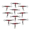 Fishing Swivel Rolling Swivel with Snap Fishhook Lure Connector Fish Hook Mini 3 Way Fishing Tackle