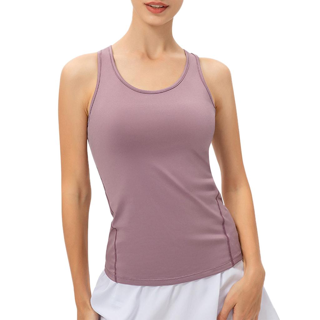 Women's Top Solid Color Sports Fitness Running Yoga Quick Drying Vest