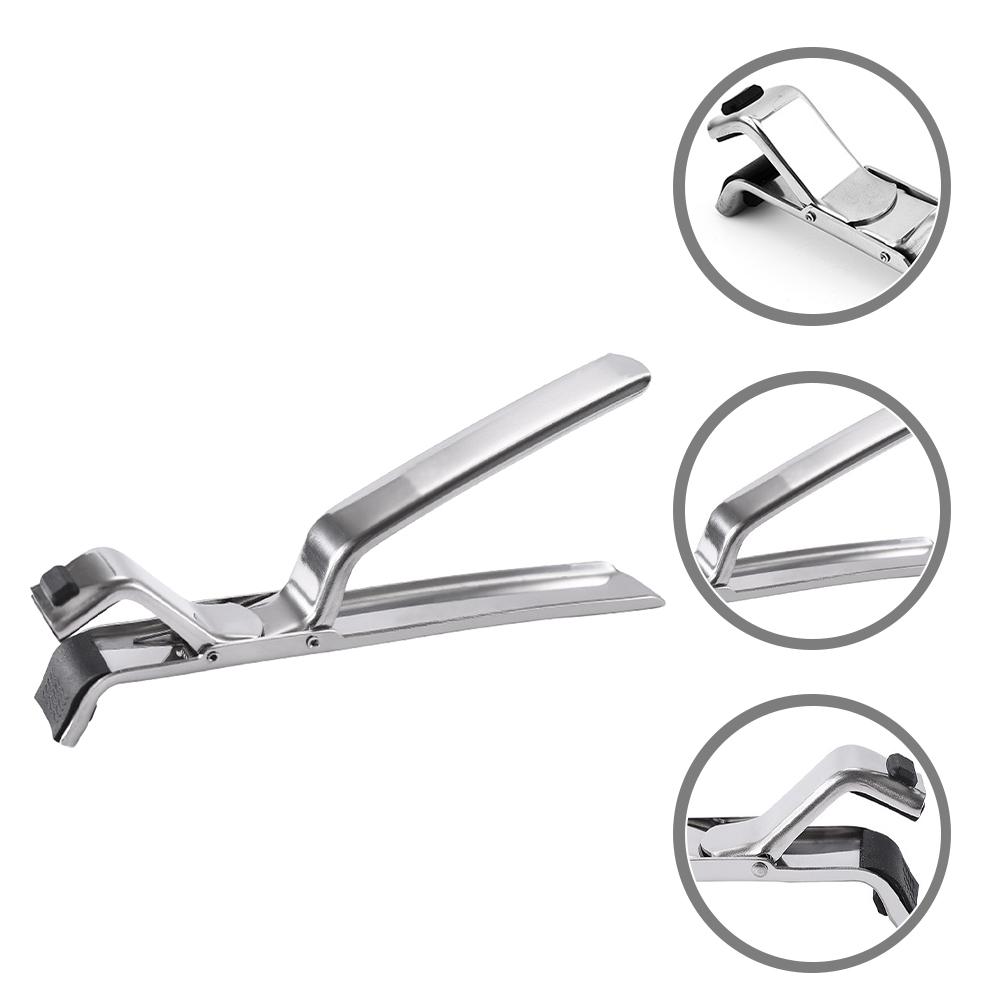 Pans Anti-scald Clip for Bowl Hot Dish Gripper Fixture Pizza Plate Lifter Silver