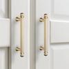 Pack of 2 Practical Brushed Gold Cabinet Handle Zinc Alloy Drawer Pull for Bedroom Bathroom Furniture Daily Use