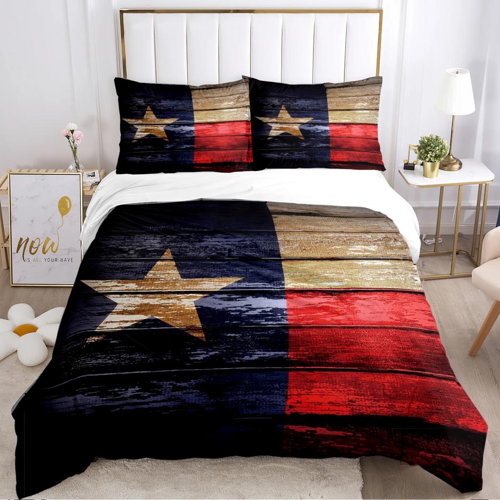 US UK National Flag Digital Polyest Duvet Cover Bedding Sets Soft Quilt Cover and Pillowcases for Teens Single/Double/Queen/King