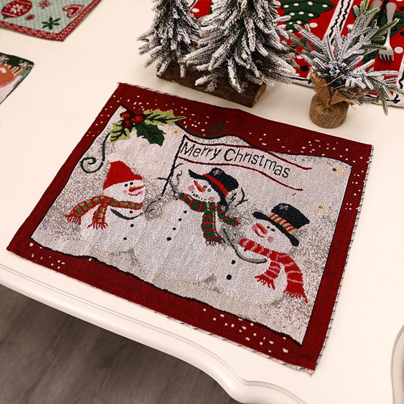 Christmas Tablecloth Merry Christmas Decorations For Home 2024 Xmas Table Cover Navidad Noel Table Cloth Decor New Year 2025