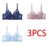 36-46 Plus Size Women Ultrathin Bra Underwire Push-Ups Lace Bras Brassiere Larger Breast Solid Color 3/4 Big Cup