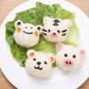 1Set Diy Cute Little Bear Rice Ball Mold Bento Sushi Nori Rice Mold Decor