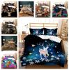 Home Bedding Single Double Bed Full Size Deer Print Pillowcase and Quilt Cover Bedding Home Decoration Bedding Large Bed Quilt Cover Full Size