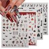 New Halloween Nail Art Stickers Fluorescent Skull Candy Pumpkin Cartoon Nail Stickers Ornaments