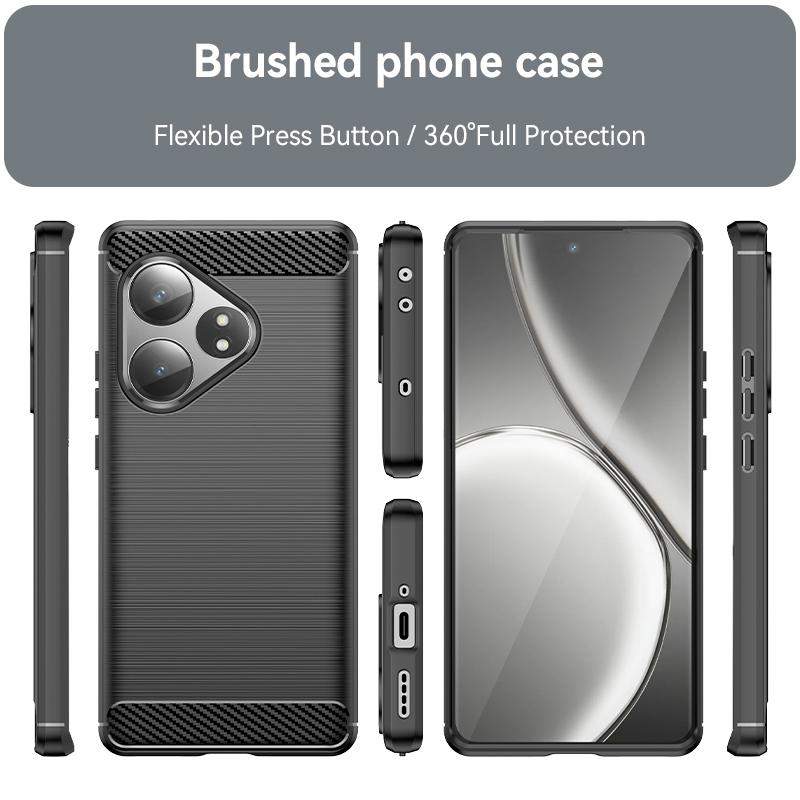 For Cover Realme GT 6T Case For Realme GT 6T Neo 6 SE Anti-knock Soft TPU Silicone Carbon Fiber Back Case For Realme GT 6T Case