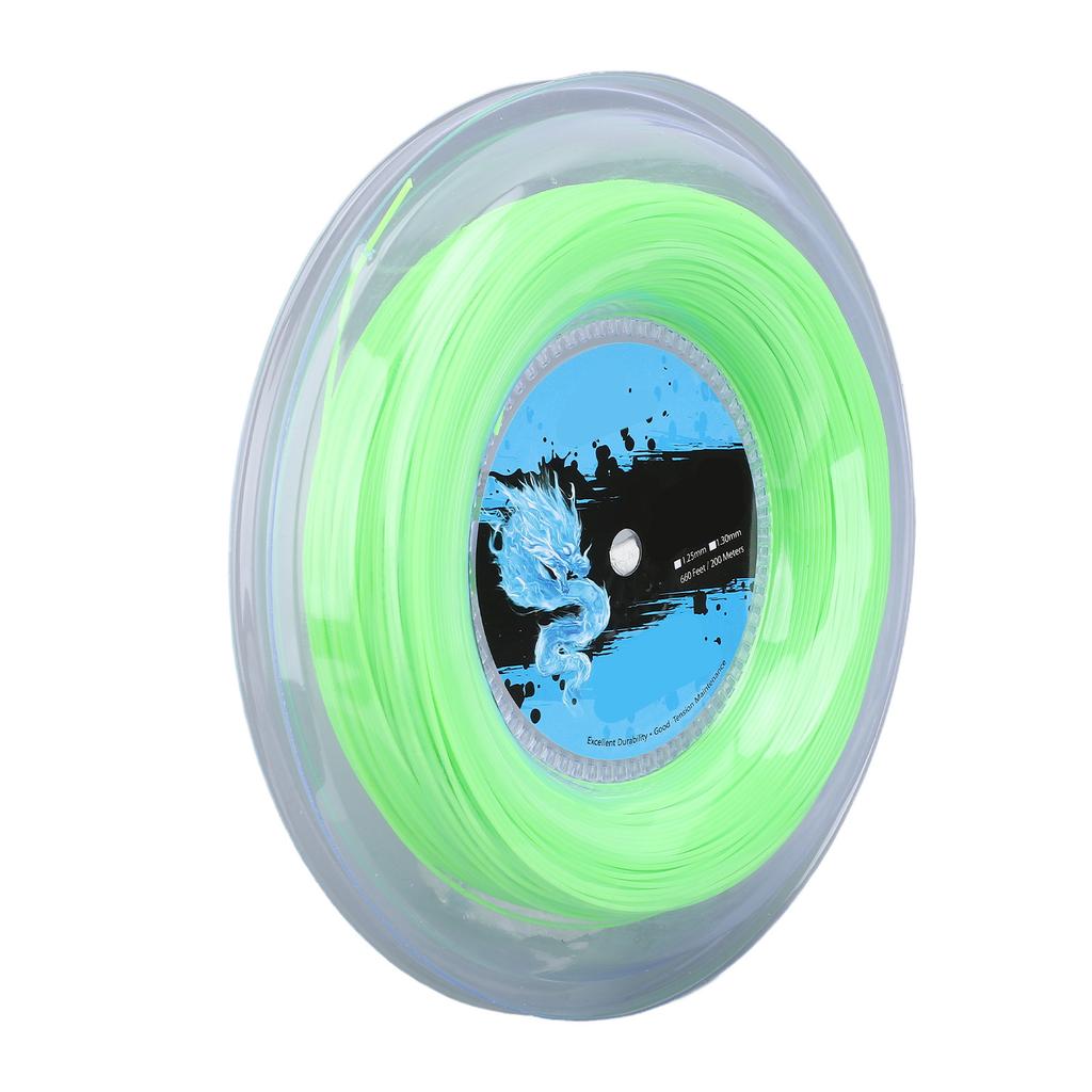 Tennis String Polyester 200m Reel Tennis Racket String for Training Fluorescent Green