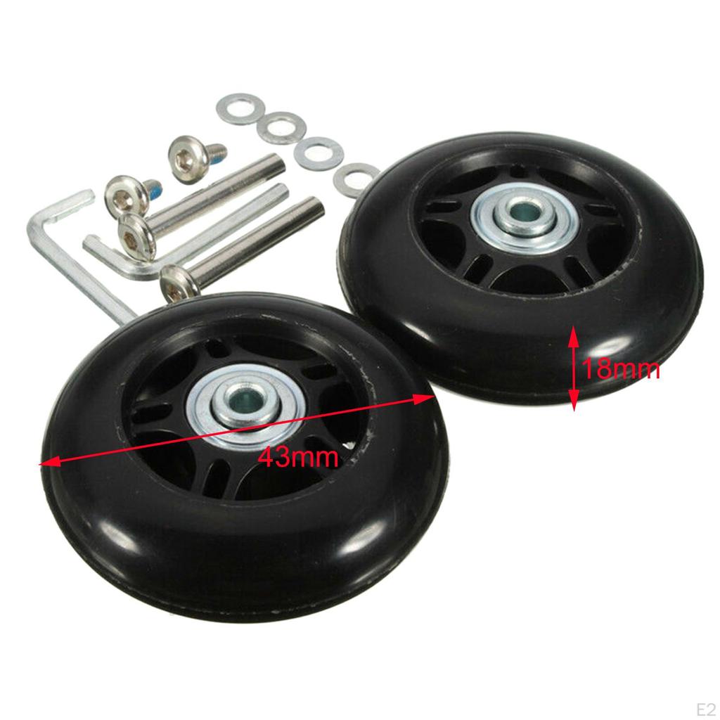 Universal Luggage Wheels Set with Swivel Casters