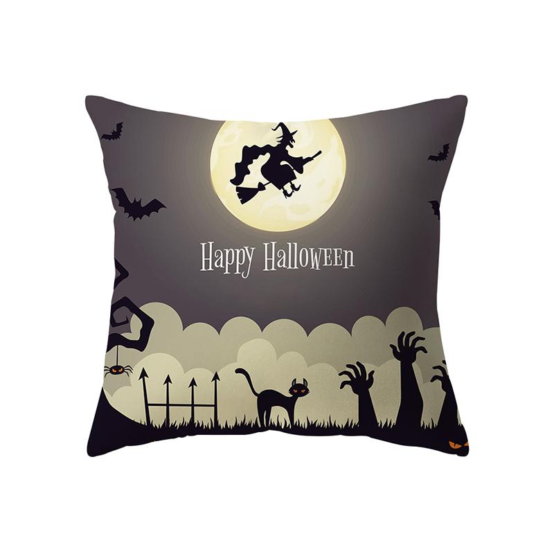 Pumpkin Kitten Throw Pillow Cover Halloween Theme Series Throw Pillow Cover Sofa Chair Bed Cushion Cover Home Decor