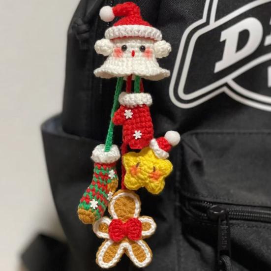 Halloween Crochet Kit Crochet Ghost Bag Charm DIY Kit Crochet Project Ghost Hanging Decoration Craft Set for Crochet Lovers