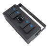 4 Gang Rocker Switch Box Waterproof On Off Switch Panel With Blue Light Voltage Display for Rv Boat Yacht