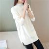 Women's Sweater Mid Length Loose Bottoming Shirt Half Turtleneck Large Size Knit Sweater Top