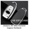 Leather TPU Car Smart Key Cover Case Shell Holder Protector Keychain for Subaru XV BRZ Forester Legacy Outback Accessories