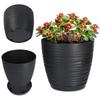 Flowerpot Planter 13cm Cover Round Flower Stand Plastic Anthracite