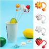 Reusable Cartoon Plugs Cover Straw Tips Cup Accessories Drinking Dust Cap Silicone Straw Plug