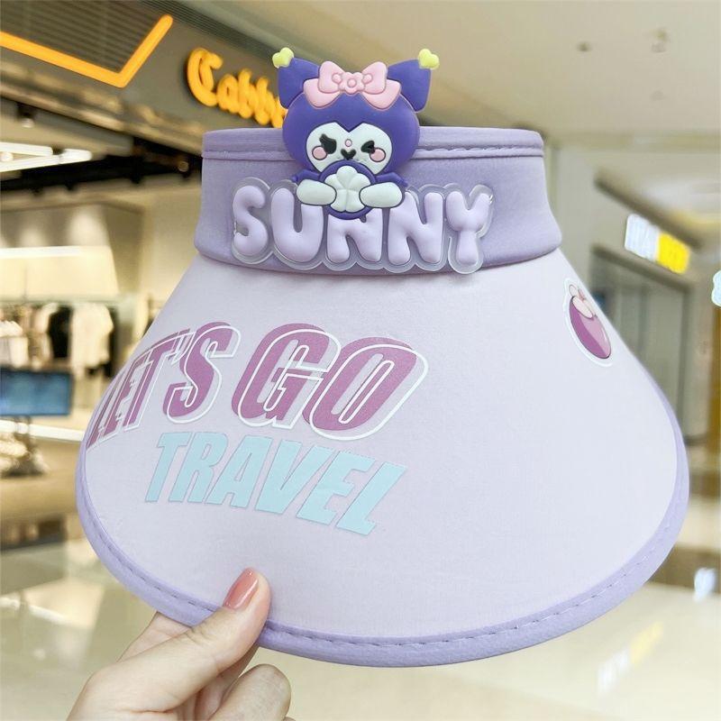 Children's Hat Girl Cartoon Big Hat Brim Sun Protection Hat Little Girl Outdoor Summer Sky Top Sun Hat