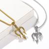 Gift Fashion Retro Charm Chain Punk Vintage Necklace Neptune Trident Pendant Hip Hop Choker