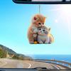Automobile Pendant 2D Acrylic Colorful Alpaca Cat Charm Car Decoration Lightweight Vehicle Hanging Ornament