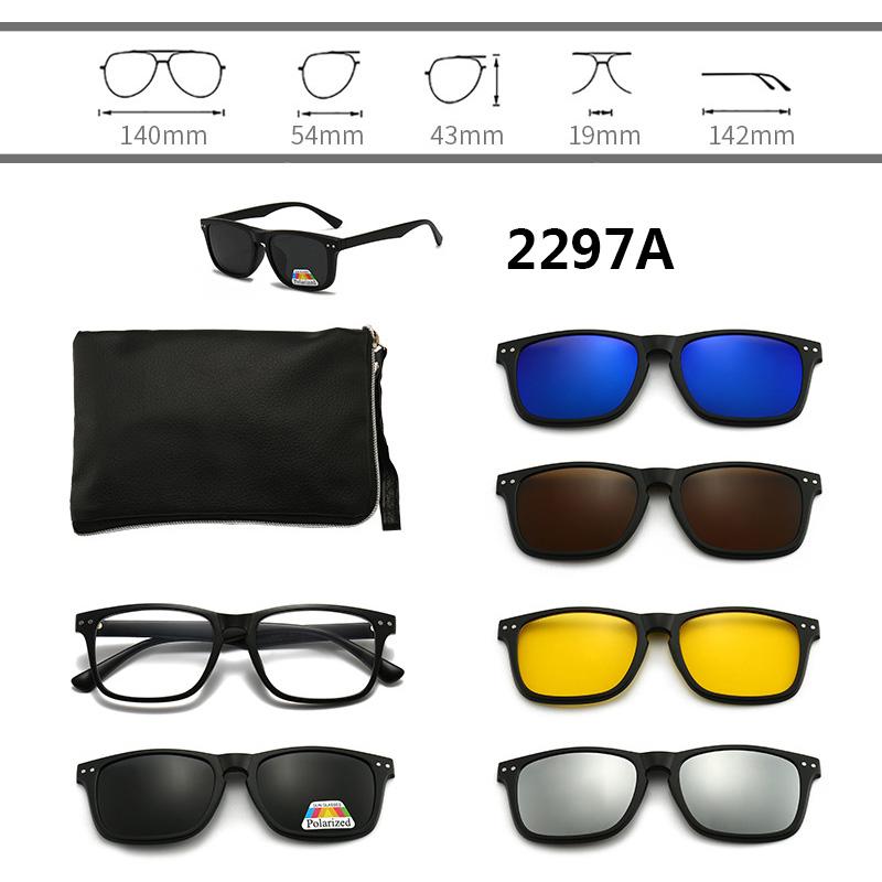 Clip On Sun Glasses Women Driving Eyewear 6 In 1 Polarized Hot Sale Clip High Quality Sunglasses Magnet Magnetic Unisex Travel Optical Accessories