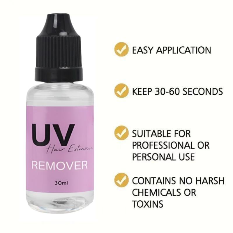 UV Hair Extension Kit: UV Lamp + 30g Glue & Remover | Salon-Quality Invisible Bonds | Quick Home & Salon Set