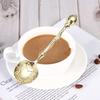 Coffee Spoon Carved Teaspoon Vintage European Palace Design Tableware Dessert Spoons for Kitchen KTY