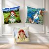 Cartoon Manga Anume a-Anne of Green Gables Soft Comfortable Pillow Case for Sofa Living Room Home Office Decor Protective Covers