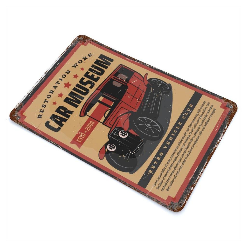 1PC Vertical Vintage Metal Tin Poster, Rustic Patina Wall Sign with Aged Texture, 20x30cm or 30x40cm, Home Bar Cafe Garage Office Wall Display